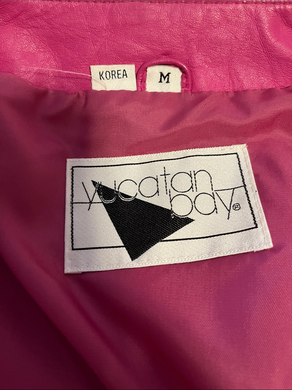 Cropped Hot Pink Leather Jacket - Women - Picture 3 of 5